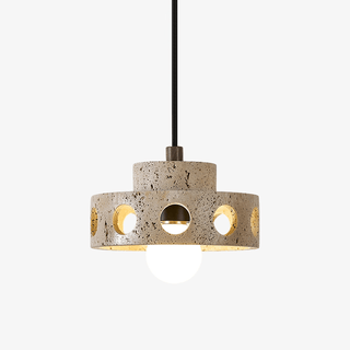 Bria Suspension en Travertin Naturel Jaune Creux