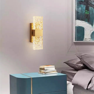 Arisha Applique Murale Rectangulaire Moderne en Métal Doré