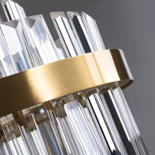 Kristy Design LED Luminaire Lustre Moderne Cristal Doré Salon