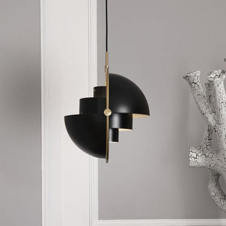 Arisha Luminaires Suspension LED Anneau Rétro Métal Chrome/Or Salon