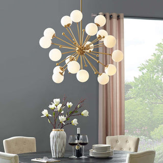 Lustra Lustre Laiton Globe Opale