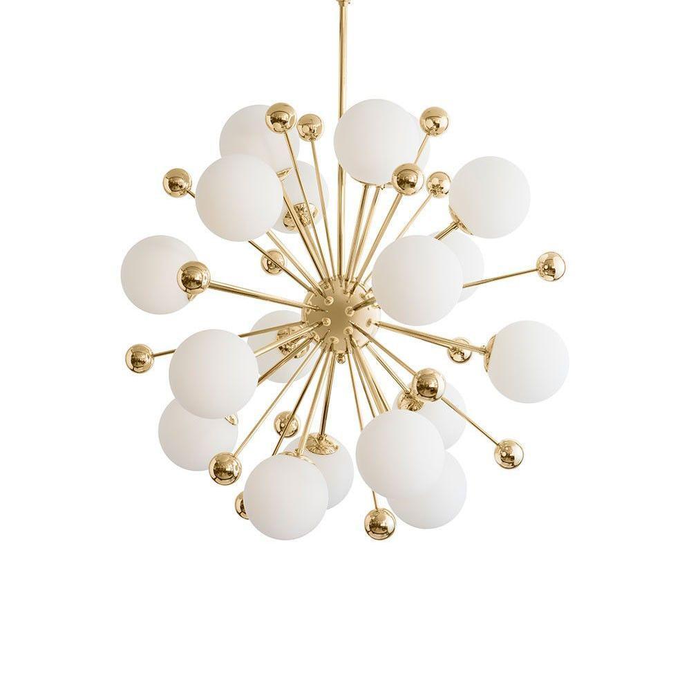 Cyrella Lustre Laiton Globe Opale