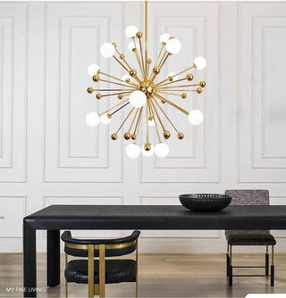 Lustra Lustre Laiton Globe Opale