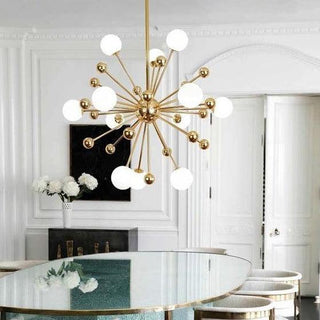 Lustra Lustre Laiton Globe Opale