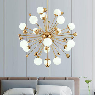 Lustra Lustre Laiton Globe Opale