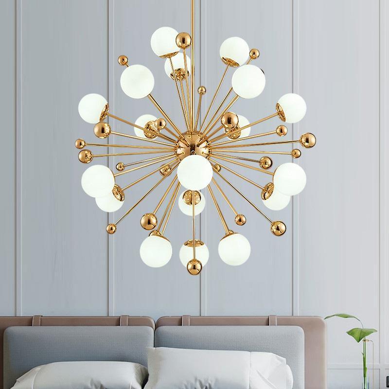 Cyrella Lustre Laiton Globe Opale