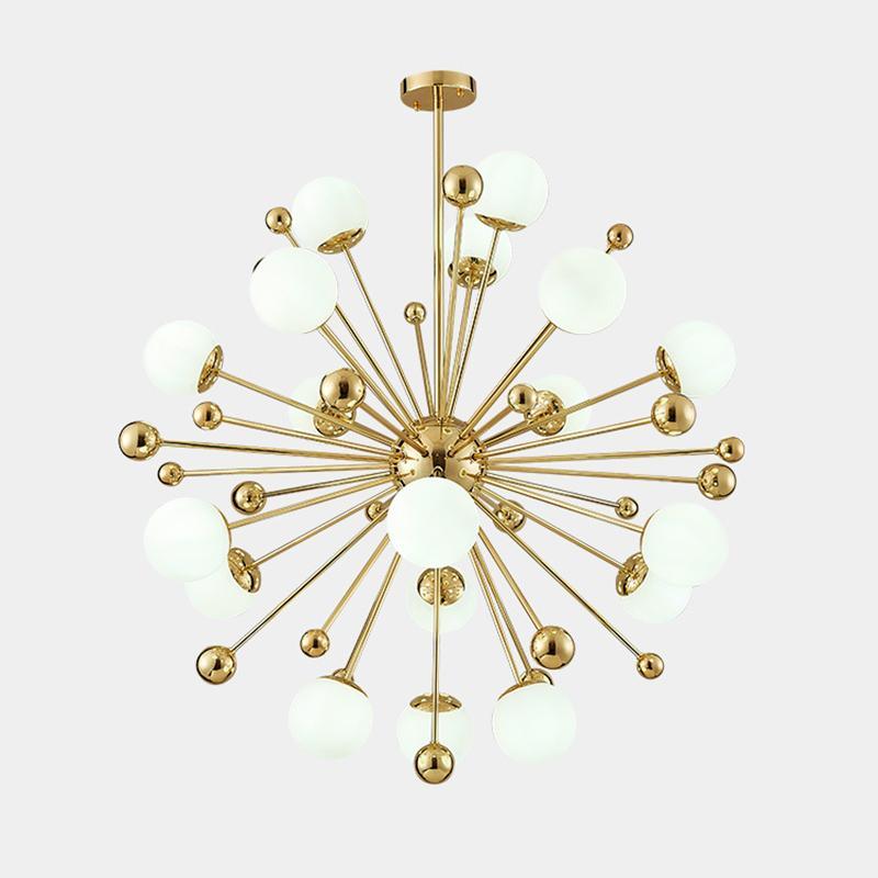 Cyrella Lustre Laiton Globe Opale