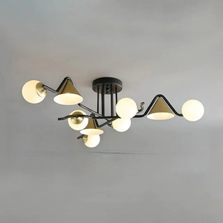 Arisha Design LED Plafonnier Métal/Verre Salon/Chambre à Coucher