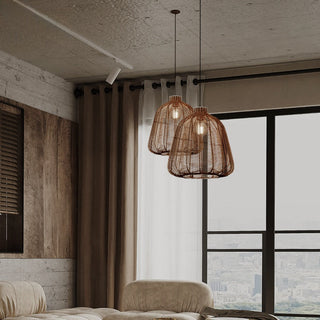 Ritta Suspension LED Rotin Salon/Chambre à Coucher/Bar