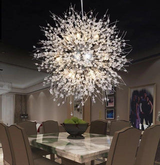 Lustra Lustre Cristal Pissenlit avec Cristaux