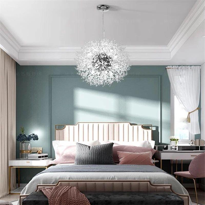 Edressa Lustre Cristal Pissenlit avec Cristaux