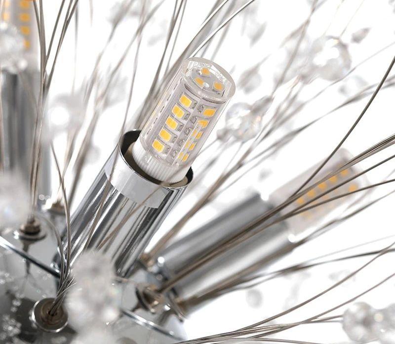 Edressa Lustre Cristal Pissenlit avec Cristaux