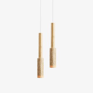 Travertine Stick Pendant Light-Neutral Decor