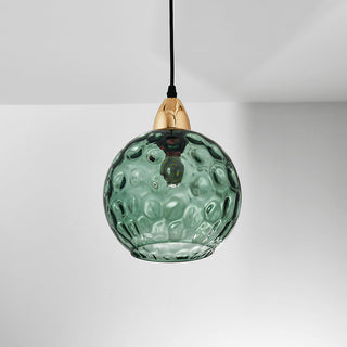 Vevenel Water Ripple Suspension Boule Moderne Verre Rouge/Vert/Bleu Salon-Luire