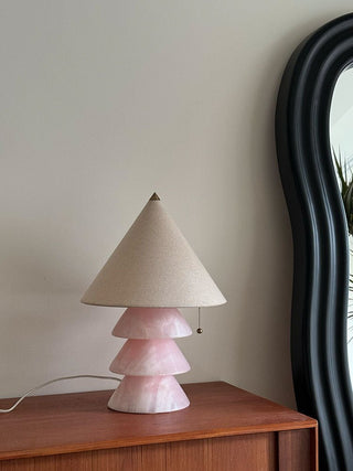 Pyramid Retro Marble Table Lamp-Neutral Decor