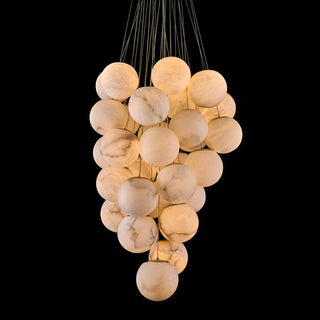Grapha Lustre à Globes en Albâtre Cluster