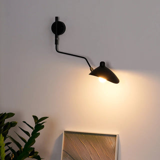 Arisha Simple LED Applique Murale Linéaire Industrielle 1/2 Lumières Métal Noir Salon/Chambre à Coucher