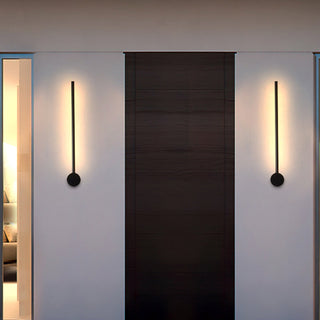 Kirixen Applique Murale Intérieure Minimaliste Linéaire LED. Métal. Noir.-Luire