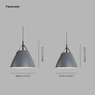 Arisha Suspension Conique Moderne, Métal, Nior/Blanc/Gris, Salon