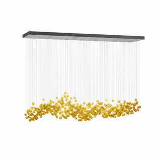 Crystal Stone Chandelier-Neutral Decor