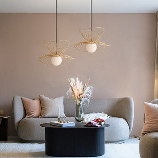 Ritta Luminaires  Suspension Vertigo LED Métal Noir/Or Salle à manger