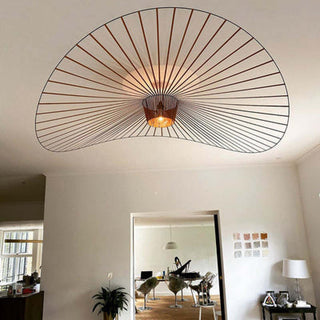 Norix Suspension Vague Moderne. Tissu. Noir/Marron/Doré/Blanc. Salon-Luire