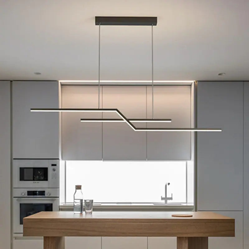 Arisha Luminaires Suspension LED Linéaire Moderne Métal Chevet Chambre