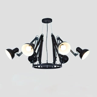Lustra Lustre Noir à Bras Multiples Ajustables