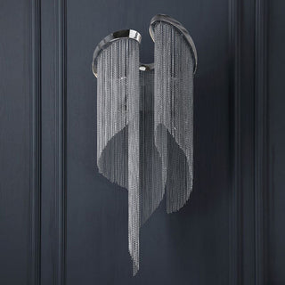 Arisha Applique murale des Chaines à Frange Moderne Métal Argent Chambre à Coucher/Salon