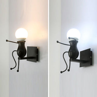 Luxo Applique Murale Design Italien LED Métal Noir/Blanc Chambre à Coucher/Salon