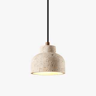 Travertine Bell Pendant Lamp-Neutral Decor