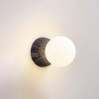 Lustra Applique Murale Béton Verre Opale