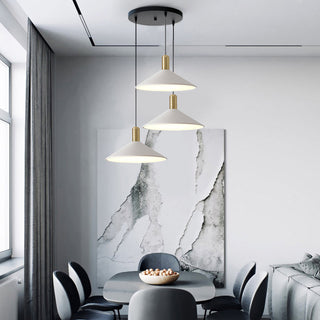 Arisha Suspension Moderne LED Acrylique/Métal, Noir/Blanc/Or, Salon