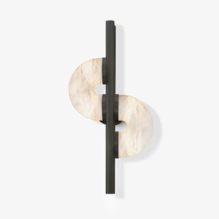 Liraven Double Disque Albâtre Luminaire Mural