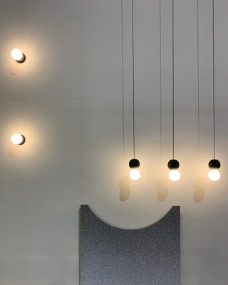 Lustra Applique Murale Béton Verre Opale