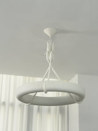 Tinsley Plaster Chandelier-Neutral Decor