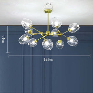 Valentina Suspension Multi Retro, Metal/Verre, Noir/Or, Chambre