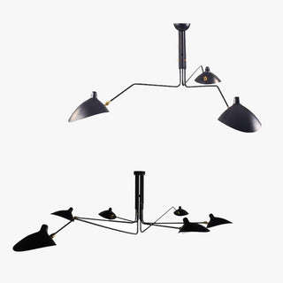 Arisha Luminaires Suspensions Industrielle Moderne Métal Noir Salle d'étude/Salon/Chambre