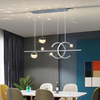Arisha Luminaires Suspension d'Étoile LED Élegante Métal/Cristal Salon