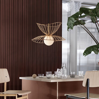 Ritta Luminaires  Suspension Vertigo LED Métal Noir/Or Salle à manger