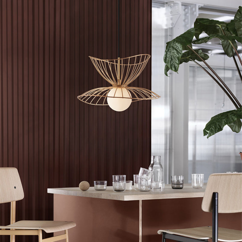 Ritta Luminaires  Suspension Vertigo LED Métal Noir/Or Salle à manger