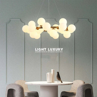 Valentina Lustre Rond Nordique, Métal/Verre, Doré/Noir/Cuivre, Salon