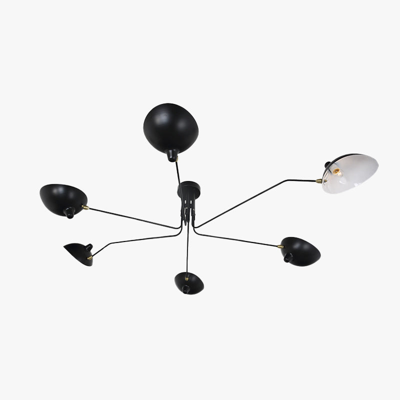 Arisha Luminaires Suspensions Industrielle Moderne Métal Noir Salle d'étude/Salon/Chambre