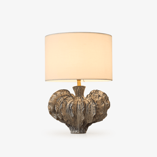 Leaf Shaped Ceramic Table Lamp-Neutral Decor