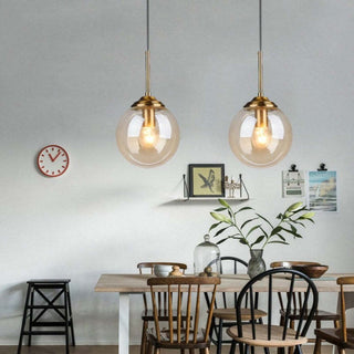 Mavar Luminaires Suspension Verre Transparent Ambre-Luire