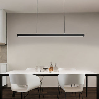 Ray Suspension Linéaire Moderne, Métal, Noir/Blanc, Salon