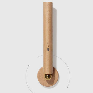 Muto Applique Murale Cylindrique Minimaliste, Bois, Métal/Bois, Chambre