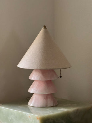 Pyramid Retro Marble Table Lamp-Neutral Decor