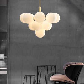 Valentina Nordique LED Lustre Cuivre Verre Salon/Chambre À Coucher