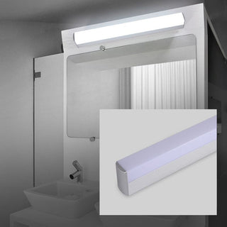 Arisha Applique Murale à Miroir Moderne Design LED Rectangulaire Métal Acrylique Blanc Salle de Bain